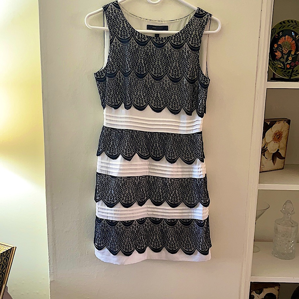 BCBG MAXAZRIA dress w/ lace overlay